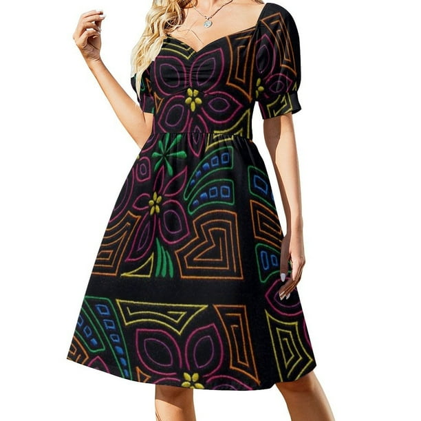 Vestido Mola de Panamá de manga corta vestidos de verano para mujer 2025 vestidos elegantes para mujer Vestido largo Vestido