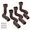 4 Pack Brown, variant on 4 Pack Green Flexible Gutter Downspout Extensions, Extendable 21" to 67" for Rainwater Drainage