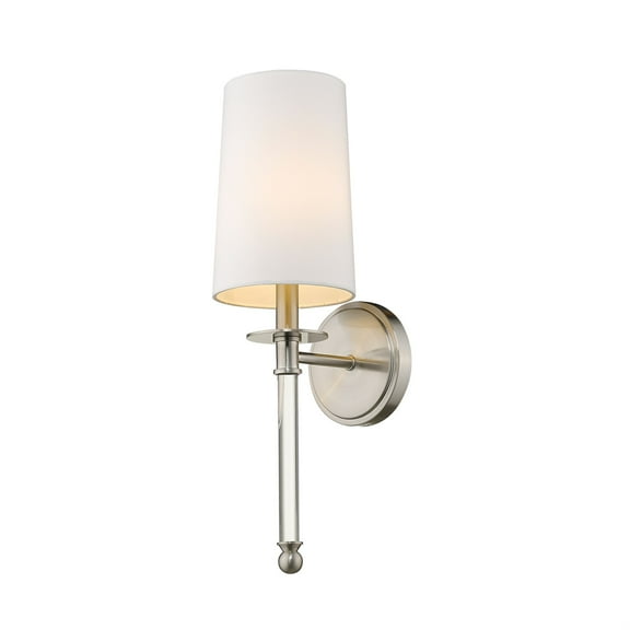 1 Light Wall Sconce Frame Finish Brushed Nickel