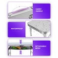 thumbnail image 3 of Nice C Folding Table Adjustable Height, Portable Camping Table Lightweight Aluminum, with Carry Handle for Outdoor, Beach, BBQ, Picnic, Cooking, Festival, Indoor, Office (Large), 3 of 5