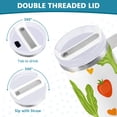 thumbnail image 3 of Yayeee 30oz Stainless Steel Tumbler with Straw and Handle Double-Wall Insulated Travel Water Bottle, White Vegetables Pattern, 3 of 8