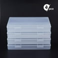 thumbnail image 6 of 4 Pack Large Rectangle Clear Plastic Storage Containers Large Box Case with Double Buckles, 6 of 9
