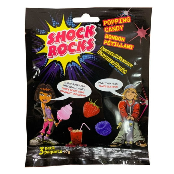 Exclusive Brands Shock Rocks bonbons pétillant 3 Paquets 27 g