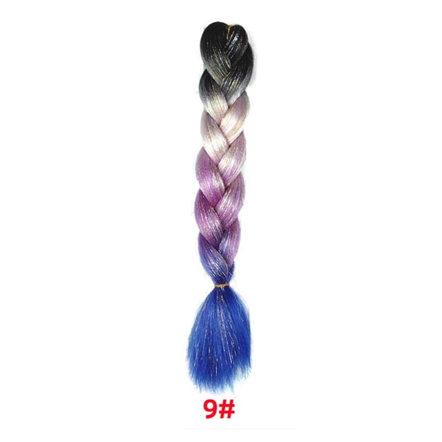 Handwoven Shooting Silk Dirty Braid Shiny Gold And Silk Big Braid Braiding Hair Pyrofilament Hair Braids Extension 24inches Glitter Hair Extension Braiding