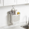 thumbnail image 6 of Foldable Laundry Basket, Wall Mounted Dirty Clothes Hamper, Large Capacity Storage Bin for Bathroom, White S, 6 of 6