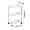 thumbnail image 4 of HCBY 3 Tier Slim Rolling Storage Shelf with Wheels Narrow Kitchen Bathroom Rack for Small Spaces Multicolor, 4 of 5