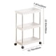 thumbnail image 3 of Carrito de Almacenamiento con Ruedas Qazbgdl de 3 Niveles con Estantes y Ganchos Extraíbles | Diseño Compacto Que Ahorra Espacio | Organizador de Plástico Blanco o Negro | Unidad de 1 Pieza, 3 of 6
