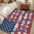 thumbnail image 4 of American Flag Floral Area Rugs 4'x6', Washable Small Throw Rugs for Office Bathroom, Red Blue Poppy 4th Oh July Indoor Outdoor Rug Non-Slip Low Pile Carpet Runner Reversible Floor Mats, 4 of 8