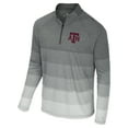 thumbnail image 2 of Men's Colosseum  Gray Texas A&M Aggies AI Striped Mesh Quarter-Zip Raglan Windshirt, 2 of 3