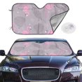 thumbnail image 2 of Uemuo Pink Flamingo Pattern Accordion Car Windshield Sun Shade, Foldable Reflective Sun Visor for Car, Reflector Windshield Sunshade-Medium, 2 of 7