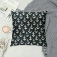 thumbnail image 2 of Nawypu Throw Pillow Covers Case Navy Adventure Blue River Naval Anchor Pattern Water Abstract Cute Nautical Vacation Navigation Square Decorative Cushion Covers for Sofa Bed Home Decoration, 2 of 5