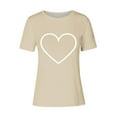 thumbnail image 4 of Casual Summer Tops for Women Over 50 Cotton T Shirts Loose Fit Solid Color Tshirts, 4 of 4
