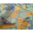 thumbnail image 4 of oneOone Tissu en Soie Tabby Rectangle & Triangle Imprimé Géométrique 1 Yard 42 Pouces de Large, 4 of 4
