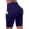 thumbnail image 4 of CheerKidz Summer Shorts Women Fashion Elastic High Waist Basic Slip Shorts Compression Workout Leggings Yoga Short Pants with Pocket(Purple,XL), 4 of 6