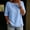Light Blue, variant on Women's Half Sleeve Blouse, Spring Summer Loose Pullover V-Neck, Breathable Linen Top for Casual Daily or Beach Wear, 2026 New Limited-time Offer