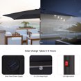 thumbnail image 2 of Sonerlic 10x 6.5ft LED Outdoor Patio Market Table Umbrella with Steel Frame for Yard, Poolside and Deck,Black, 2 of 9
