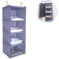 thumbnail image 1 of Estantería colgante para guardarropa, 4 compartimentos, de algodón de alta calidad, para colgar, para acampar, con sistema de almacenamiento, organizador de marco de hierro, gris Dontodent Kuyhfg Sin marca, 1 of 5