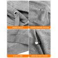 thumbnail image 4 of HENNCHEE Heated Hoodies for Men & Women with Battery Pack, Heated Pullover Sweatshirt Heating Jacket, Grey/XXX-Large, 4 of 6