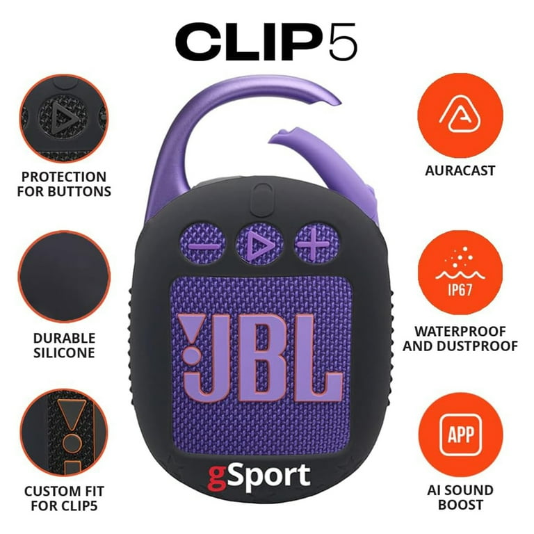 JBL Clip 5 Ultra Portable Bluetooth Speaker with gSport