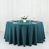 BalsaCircle 6 Pieces 120" Peacock Teal Round Polyester Tablecloths Linens Party Kitchen Dining Banquet