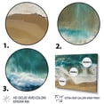thumbnail image 3 of Designart "Tranquil Aerial View of Waves II" Coastal Framed Wall Art Decor - Coastal White Coastal Beach Entryway Framed Wall Art, 3 of 6