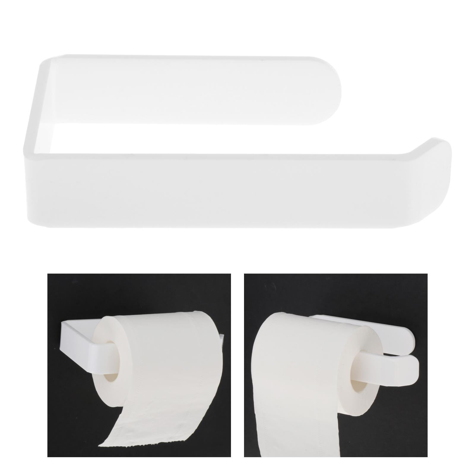Fiocias 3x White Toilet Kitchen Paper Holder Tissue Wall Mounted Holder Decor
