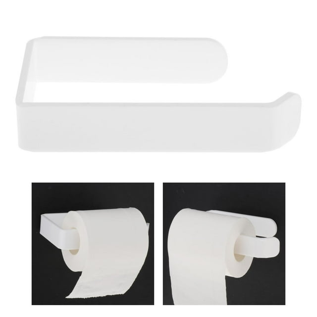 Soporte de papel de montaje en pared, perchas de de papel higiénico de acrílico , para cocina de , fácil de instalar, para de BLESIY Portarrollos de papel higiénico blanco