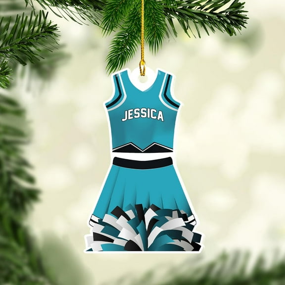 Personalized Cheerleader Ornaments Cheerleader Cheerleading Lovers Ornaments Cheerleading Ornament Gift for Cheerleader Christmas 2025 Cheer Cheerleader Ornaments Xmas (Cheer 17) - 3285 (Cyan)