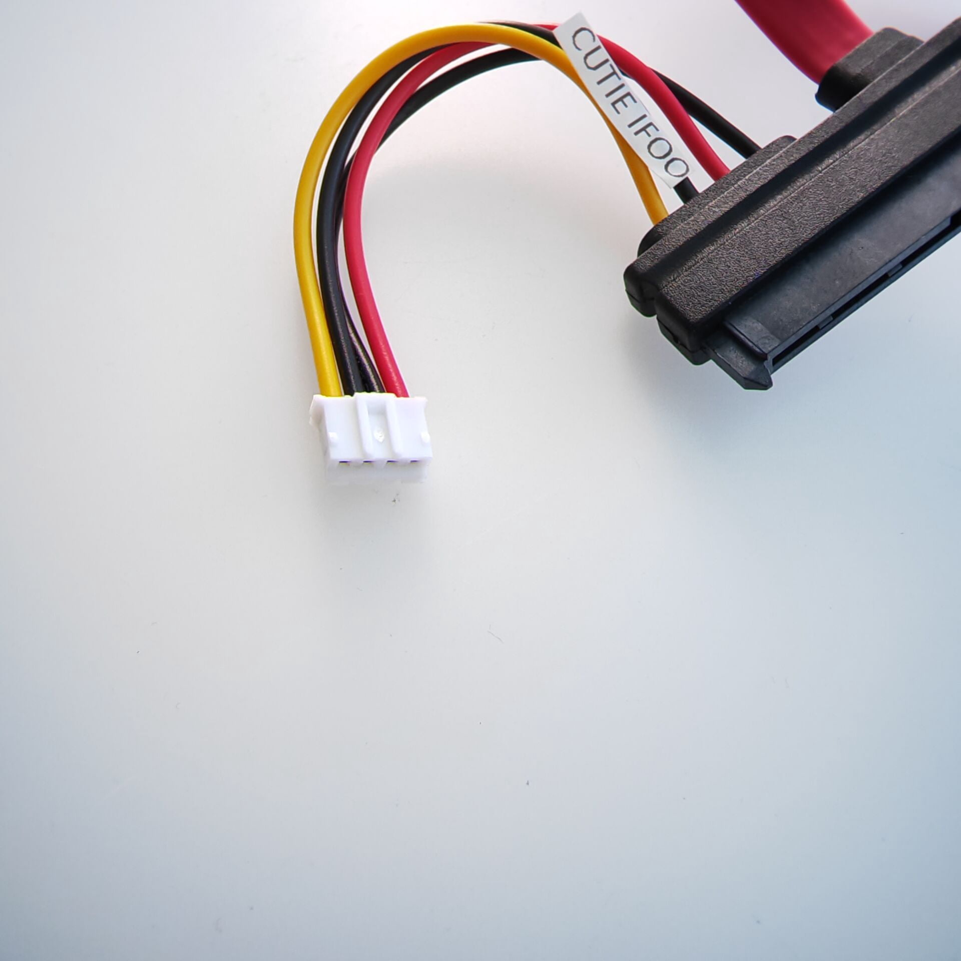 2-in-1 7Pin SATA DATA + 2.0mm 4Pin Power Combo 7+15 Pin  22P SATA Conjoint CD/DVD HD Hard Disk Cable 20cm