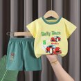 thumbnail image 2 of KPOPLK Baby Boy Summer Clothes Tank Tops and Shorts Newborn Boys Spring Summer Outfit(Light Yellow,3-6 Months), 2 of 4