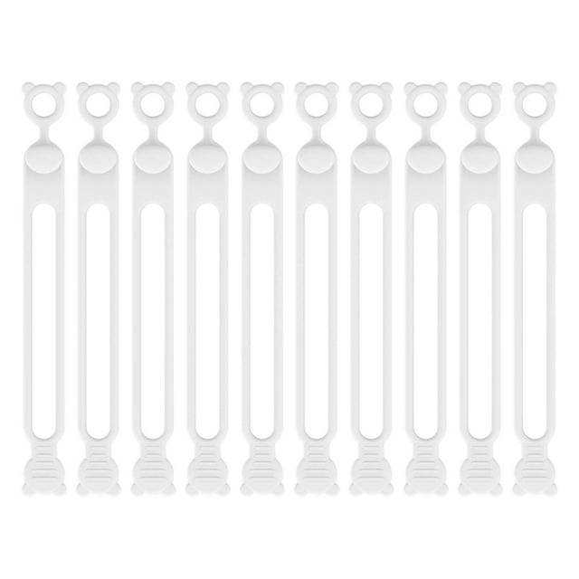 Wzzjkit Silica Gel Data Cable Storage Cable Organizer Winding Device Bundling Tie Power Cord Home Self Fastening Sorting Sealing Bag Rope