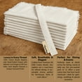 thumbnail image 4 of Vargottam Solid Cotton Muslin Napkins with Fringed Edges 12 Pack | Reusable 20"x20" Table Linen with Subtle Check Texture | Soft Dining Napkins for Formal Dinners, Events and Everyday Use - White, 4 of 6
