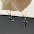 thumbnail image 2 of Conjunto de collar de pareja de moda para mujeres y hombres, colgante de llave de corazón colorido, gargantilla, cadena de compromiso, día de san valentín, regalo de joyería de boda, 2 of 4