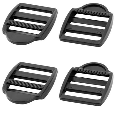 Plastic Suitcase Belt Ladder Lock Fastener Fixed Buckle 25mm Strap Width 4pcs