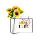 thumbnail image 1 of Visitar el parque tematico en Corea del Sur Tarjeta de bendición de jarrón de girasol artificial, 1 of 3