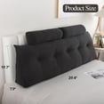 thumbnail image 7 of Lovote Bed Headboard Wedge Pillow with Neck Roll Pillow Ultimate Back Support and Comfort, 39"x20",Black, 7 of 7