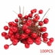 thumbnail image 3 of Matsuzay 100 piezas de decoración de flores artificiales de bayas rojas de Navidad, 3 of 6
