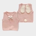 thumbnail image 3 of KYAIGUO Toddler Kids Knit Sweater Vest Outwear for Girls,Little Girls Spring Fall Soft Waistcoat Outerwear Button Cute Bowknot Baby Round Neck Cardigan Sleeveless Jacket,Size 1-5 Years, 3 of 8