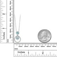 thumbnail image 3 of Gem Stone King 925 Sterling Silver Sky Blue Topaz and Blue Zircon Pendant Necklace for Women (2.10 Cttw, Gemstone November Birthstone, Round 6MM and 4MM), 3 of 3
