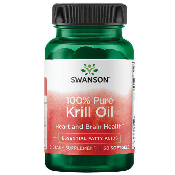 Swanson 100% Pure Krill Oil 500 mg 60 Softgels