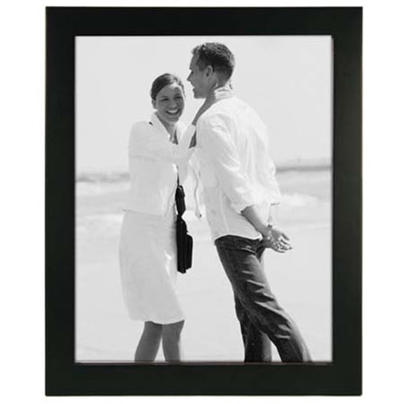 Malden International Designs Linear Classic Wood Picture Frame, 8x10, Black