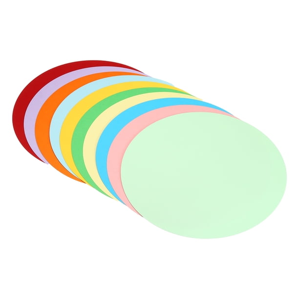 Uxcell 5.9 pulgadas Redonda Cartón Papel, 20 Pcs 200gsm Grueso Disco en Blanco Círculos Rodajas 10 Colores Asortidos