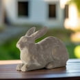 thumbnail image 6 of Urban Trends Terracotta Resting Rabbit Figurine, Distressed Gray Finish, Rustic Farmhouse Home Décor Accent, 6 of 7