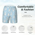 thumbnail image 6 of Picia Rabbit And Bird pattern Mens Swim Trunks with Compression Liner Stretch Beach Shorts Quick Dry with Zipper Pockets No-Chafing Board Shorts-Large, 6 of 9