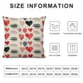 thumbnail image 5 of COMIO  Valentines Pillow Sham, Doodle Style Hearts with Different Designs Romantic Inspirations for Art, Decorative Standard King Size Printed Pillowcase, 5 of 5