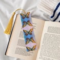 thumbnail image 4 of Kdxio Oil Painting Beautiful Butterfly Print Metal Tassel Bookmarks,Perfect Gift for Art Lovers and Bookworms Metal Bookmarks for Women, 4 of 8