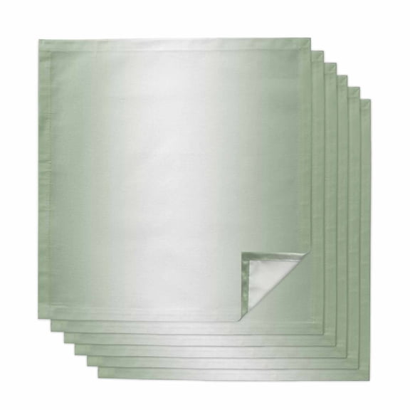 Sage Green Ombre Cloth Napkins, Sage Green White Gradient Modern Washable and Reusable Dinner Napkins Set of 6, Table Napkin for Kitchen Party Birthday Wedding Hotel Housewarming 20"x20"