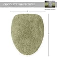 thumbnail image 6 of HOME WEAVERS Waterford Collection Cotton Toilet Lid Cover, 18" x 18", Green, 6 of 9