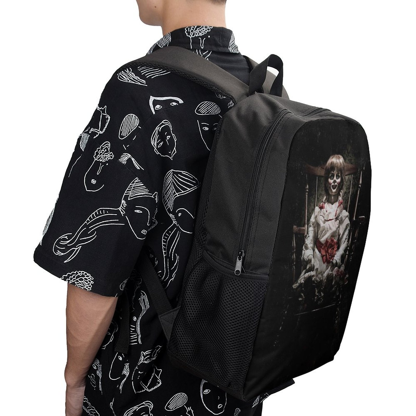 Annabelle♠️Backpack Set Annabelle Backpack, Horror Movie Computer Backpack, Large  main image 3