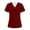 Wine(Solid), variant on Iaqnaocc Scrubs for Women Plus Size Solid Nurse Uniforms Trendy V Neck Side Slits Scrub Shirt Holiday Short Sleeve Tees Blouse with 3 Pockets Wine 3XL
